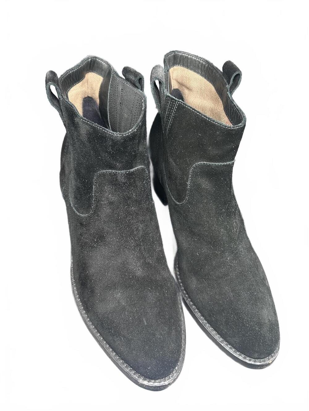 Burberry Black Suede Ankle Boots | Authentic Burberry - Picture 2 of 9